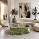 Natural stone coffee table in Creamy Green Marble - Image 7