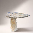 Marble side table with wine holder in Azzurro Blue Marble - Image 5