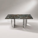 Marble table dining table in Blue Jade - Image 8