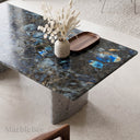 Marble table dining table in Blue Jade - Image 4