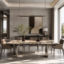 Marble dinette table in alpinus quartzite - Image 1