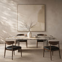 Marble dinette table in alpinus quartzite - Image 3
