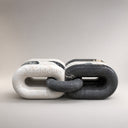 Marble bench unique in Carrara white + Nero Marquina + 黑金花 - Image 6