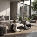 Marble bench unique in Carrara white + Nero Marquina + 黑金花 - Image 4