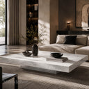 Marble table top coffee table in Carrara white marble - Image 3
