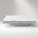 Marble table top coffee table in Carrara white marble - Image 2
