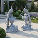 Carrara White Marble Peacock Statue