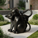 Black Limestone Marble Cat