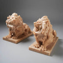 Sunset Red Marble Lions