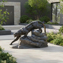 Limestone Black Panther Statue