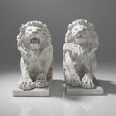 White Marble Large Lion Statues For Sale