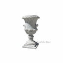 Pair of Hand-Carved White Marble Urns | Antique Style Garden Vases