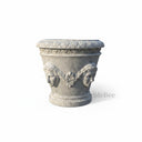 Luxury Carrara White Marble Planter with Classical Carvings