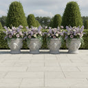 Luxury Carrara White Marble Planter with Classical Carvings