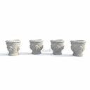 Luxury Carrara White Marble Planter with Classical Carvings