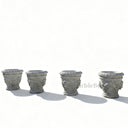 Luxury Carrara White Marble Planter with Classical Carvings