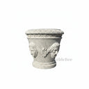 Luxury Carrara White Marble Planter with Classical Carvings