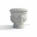 Luxury Carrara White Marble Planter with Classical Carvings