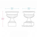 Timeless Fluted Yellow Granite Garden Planter on Pedestal
