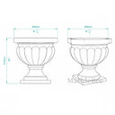 Elegant Cloundline White Marble Urn Planter for Outdoor Spaces