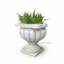 Elegant Cloundline White Marble Urn Planter for Outdoor Spaces
