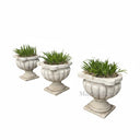 Elegant Cloundline White Marble Urn Planter for Outdoor Spaces