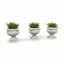 Elegant Cloundline White Marble Urn Planter for Outdoor Spaces