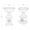 Classical Marble Urn Planter on Pedestal