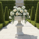Classical Marble Urn Planter on Pedestal