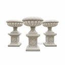 Classical Marble Urn Planter on Pedestal