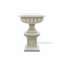 Classical Marble Urn Planter on Pedestal