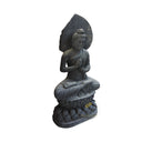 Stone statue of dark schist Buddha