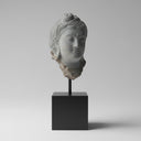 Marble statue of female bodhisattva head