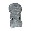 Stone statue of meditating Maitreya in Black Limestone