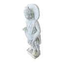 Marble statue of white standing Bodhisattva