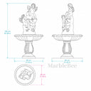 water fountain statues in White marble - Image 8
