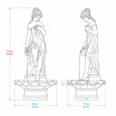 fountain sculpture in Red marble + White Marble - Image 9
