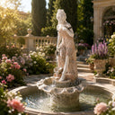 fountain sculpture in Red marble + White Marble - Image 1