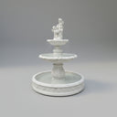 Grand Cherub Three-Tier White Marble Fountain for Luxury Gardens
