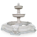 2 Tier Marble Fountain White Marble