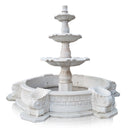 White Marble Garden With Fountain