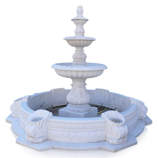 White Marble Water Fountain