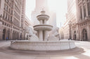 White Marble Exterior Water Fountain