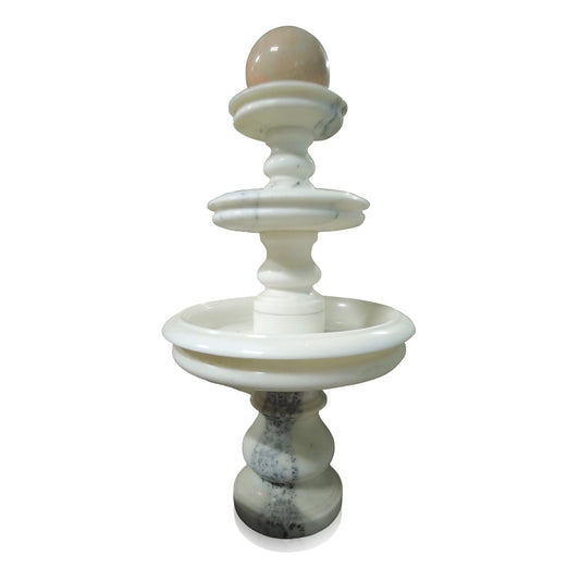 White Marble & Sunset Marble Fountain For Pond