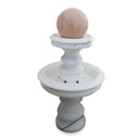 White Marble & Sunset Marble Ball Fountain