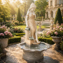 statue fountain in Red marble + White Marble + Black limestone - Image 1