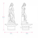 statue fountain in Red marble + White Marble + Black limestone - Image 8