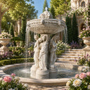 statue fountain in White Marble - Image 2