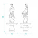 statue fountain in Red marble + White Marble + Black limestone - Image 9