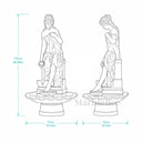 statue fountain in Red marble + White Marble + Black limestone - Image 8